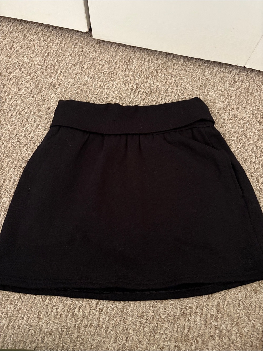 Pink Fleece Skort - Black - Size Medium
